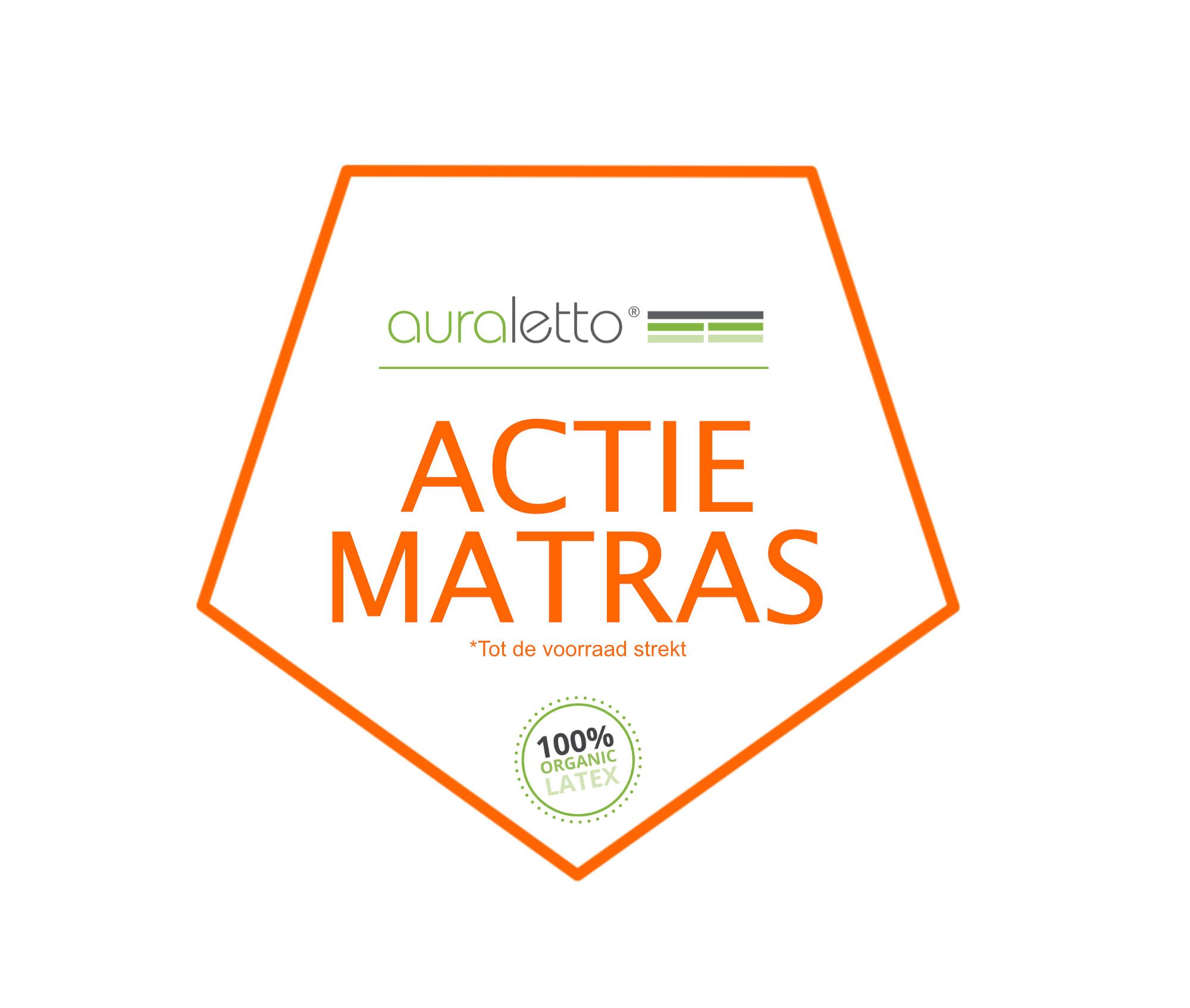 Actie Matras - Organic 24 F/M - 100% natuurlatex matras - 90x200 
