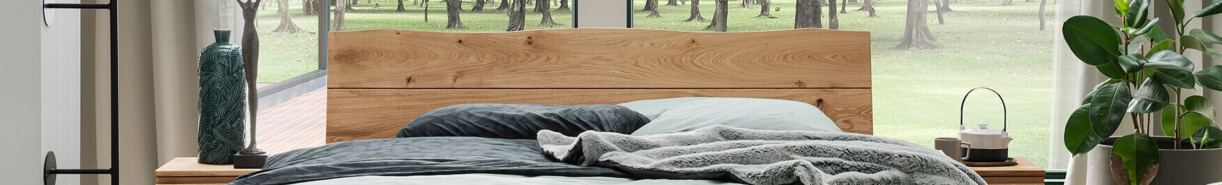 Massief houten bed 90x200