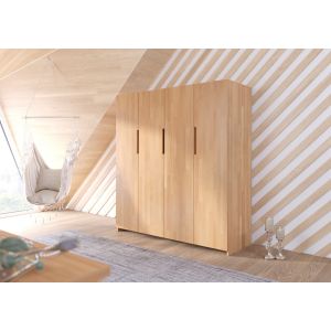 Massief houten draaideur kledingkast - 4 deurs