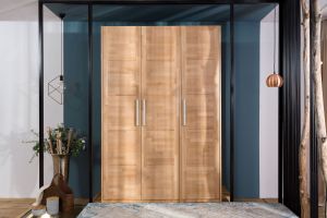 Massief houten draaideur kledingkast Classic - 3 deurs - 2 units