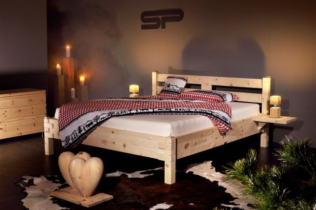 Briesje room Onverschilligheid Metaalvrij massief alpenden houten bed Montebello